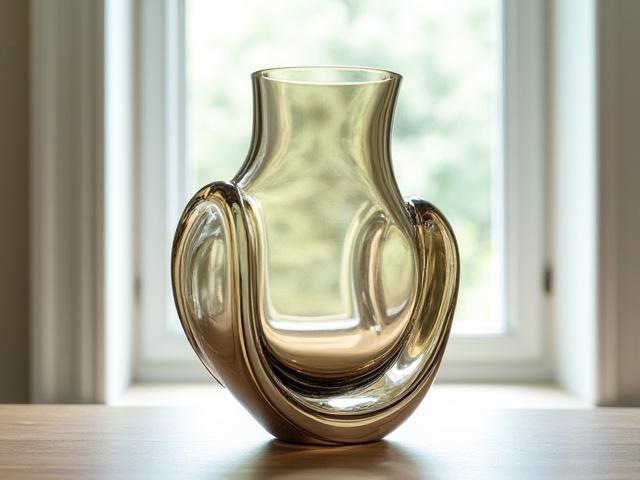 독특한 모양의 맞춤형 유리 꽃병